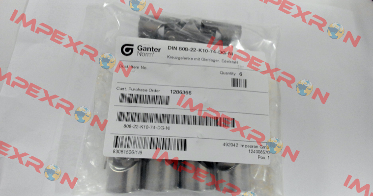 DIN 808-22-K10-74-DG-NI Elesa Ganter