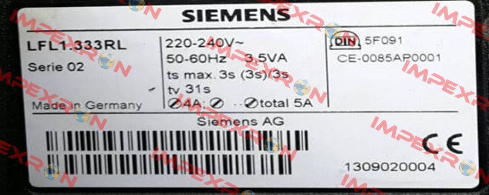 LFL1.333RL OEM, alternative LFL1.333  Siemens (Landis Gyr)