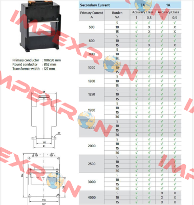 ADS100 - 3000A  10va  5A/1A Alce