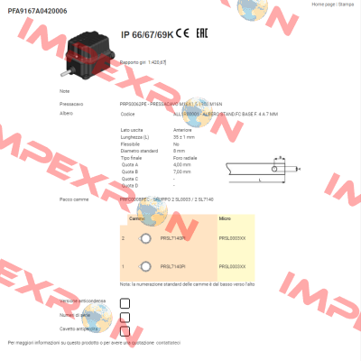 PFA9167A0420006 Ter Tecno Elettrica Ravasi