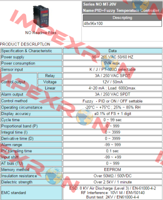 MT-20-V Fotek