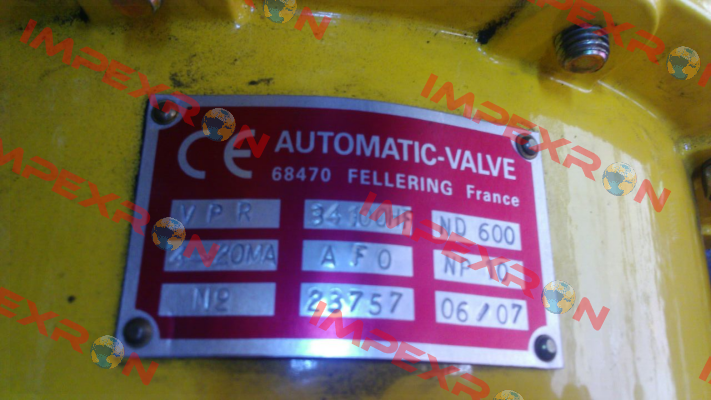 Control valve VPR 34100 HF - DN600 PN10  Automatic Valve