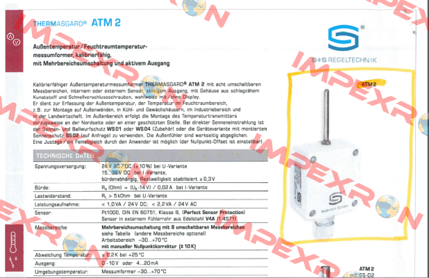 ATM2-U (p/n 1101-1141-0009-900) S+S REGELTECHNIK