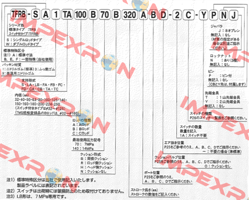 TFRB-SA1S125B140B165BAD-2DU-N REPLACED BY TFRB-SA-1S125BB165BAD-2DU-N JTEKT FLUID POWER SYSTEMS CORPORATION (ex. Toyooki)