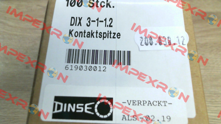 DIX 3-1-1.2 (pack x10) Dinse