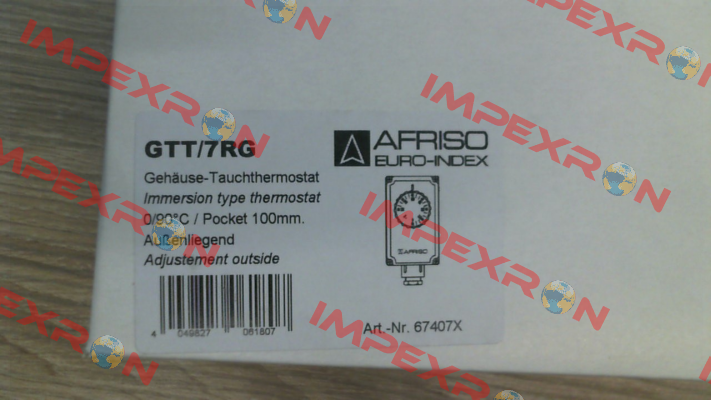 Nr.: 67407X Type: GTT/7RG 0/90°C 100mm IMIT (Afriso)