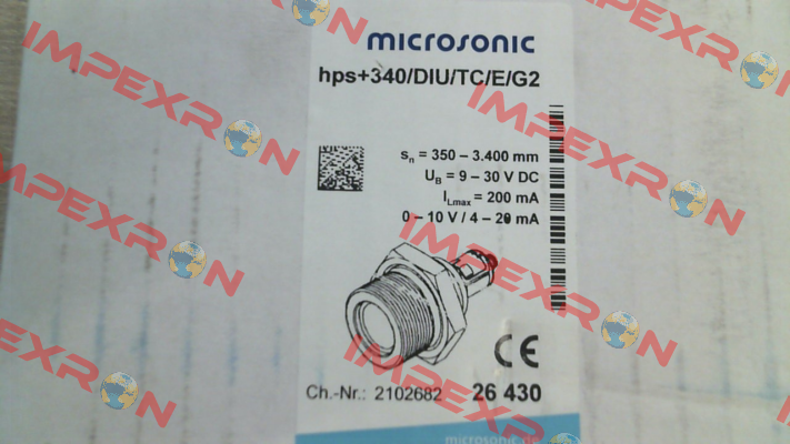 p/n: 26430, Type: hps+340/DIU/TC/E/G2 Microsonic