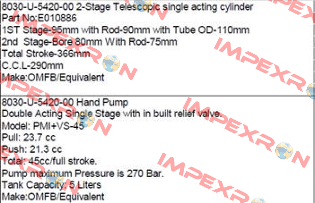 E010886   OMFB Hydraulic