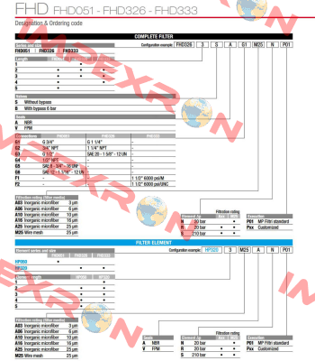 FHD-051-2-B-A-G3-A06-R-P01 MP Filtri